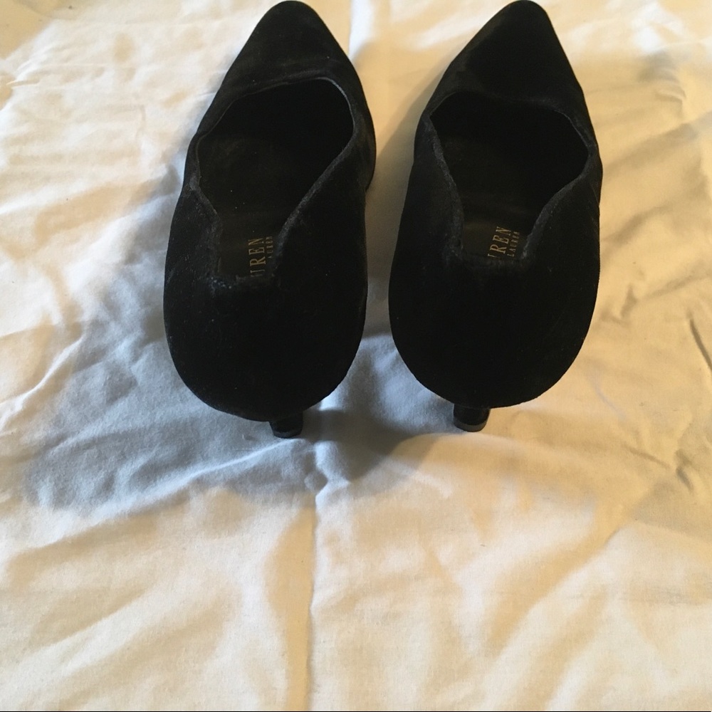 Lauren Ralph Lauren Abbot Black Velvet Pointed Heels - Size 9 - Picture 6 of 12